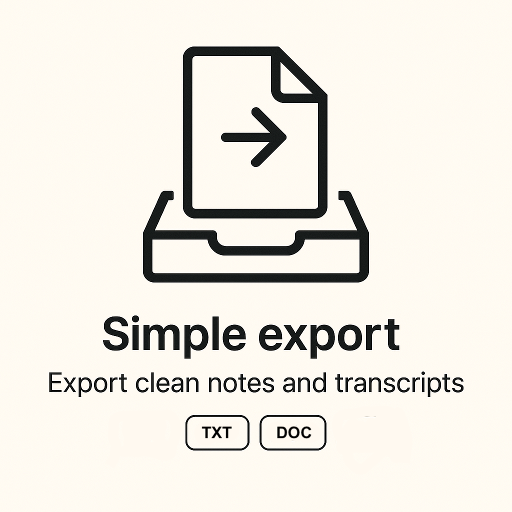 Export dialog