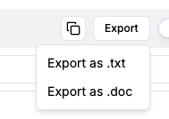Export options